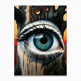 The Sentinel's Gaze: I Put an Eye on You Series Canvas Print