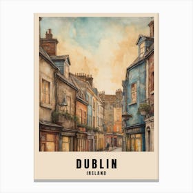 Dublin City Ireland Travel Poster (16) Canvas Print