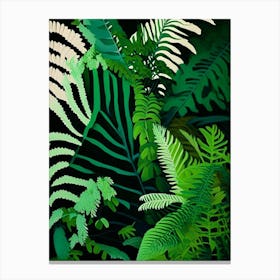 Lady Fern Vibrant Canvas Print