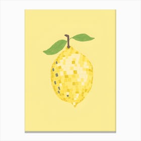 Lemon Pixel Art 1 Canvas Print