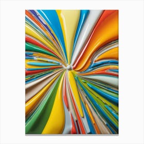 Abstract With Colorful Paint Canvas Print