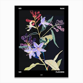 No Rain No Flowers Poster Lilac 2 Canvas Print