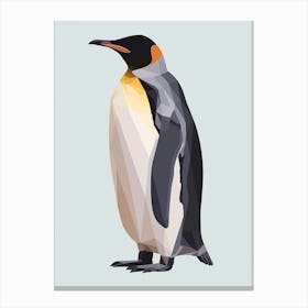 Emperor Penguin Bleaker Island Minimalist Illustration Illustration 1 Canvas Print