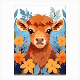 Baby Animal Illustration  Bison 1 Canvas Print