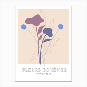 Fleur Bohemes Boho Flowers Botanique Bouquet Canvas Print