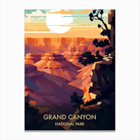Grand Canyon National Park Travel Poster Illustration Style 5 Canvas Print
