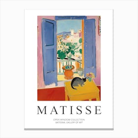 Henri Matisse Cat Inspired Open Window Collection Canvas Print