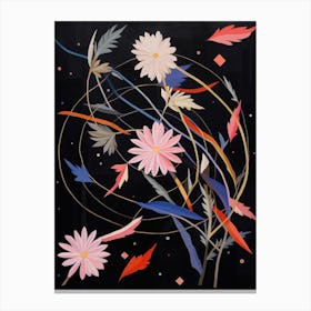 Asters 2 Hilma Af Klint Inspired Flower Illustration Canvas Print