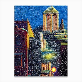 Fremont, City Us  Pointillism Canvas Print