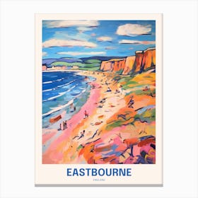 Eastbourne England 4 Uk Travel Poster Canvas Print