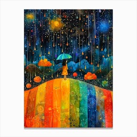 Rainbow Rain Canvas Print