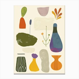 Collection Of Objects In Abstract Style 2 Canvas Print