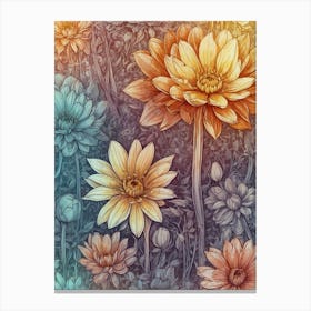 Lotus Flower Background Canvas Print