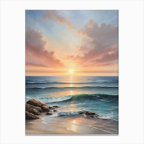 Sunset On The Beach 5 Canvas Print