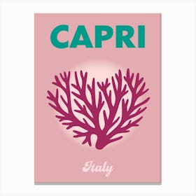 Capri Italy Travel Print Canvas Print