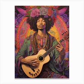 Jimi Hendrix Vintage Portrait 5 Canvas Print