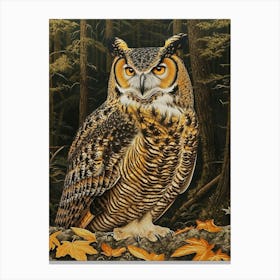 Verreauxs Eagle Owl Relief Illustration 3 Canvas Print
