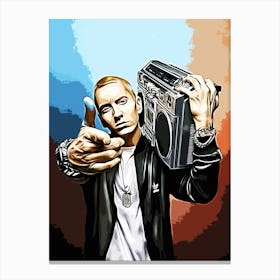 Boombox Eminem Canvas Print