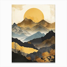 Sunset Peaks 4 Canvas Print