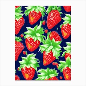 Strawberry Repeat Pattern, Fruit, Impressionism Cezanne Canvas Print