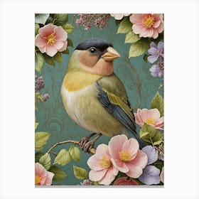 Little Floral Bird no2 Canvas Print