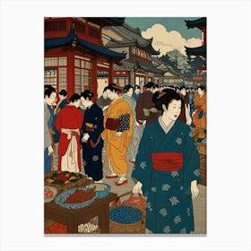 Japanese Market Canvas Print