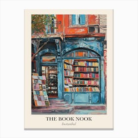 Instanbul Book Nook Bookshop 3 Poster Canvas Print