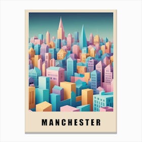 Manchester City Low Poly (21) Canvas Print