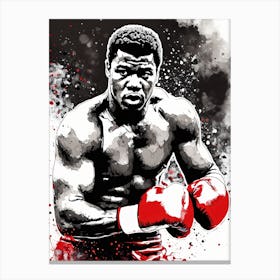 Cassius Clay Portrait Ink Painting (7) Canvas Print