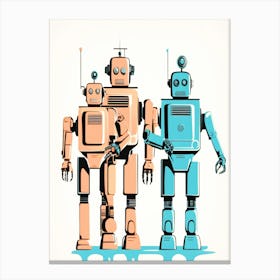 Three Robots Canvas Print