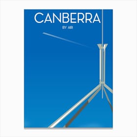 Canberra By Air Travel map Canvas Print