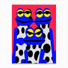 Frogs Abstract Pop Art 3 Canvas Print