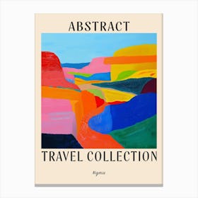 Abstract Travel Collection Poster Nigeria 1 Canvas Print