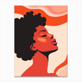 Afro Haired Woman Canvas Print