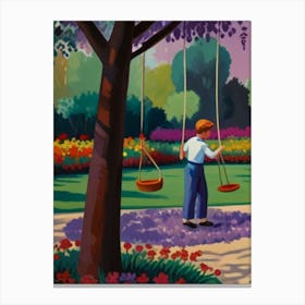 Swings In The Park Canvas Print