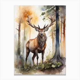 Deer In The Forest 2 Canvas Print