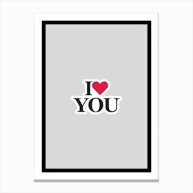 I Love You 2 Canvas Print