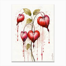 Bleeding Heart Flowers Canvas Print