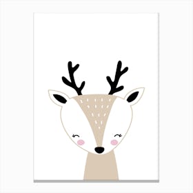Scandi Reindeer Canvas Print
