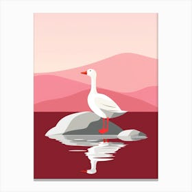 Minimalist Mallard Duck 2 Illustration Canvas Print