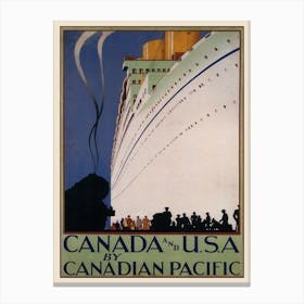 Canada And Usa By Canadian Pacific Hrb Canvas Print
