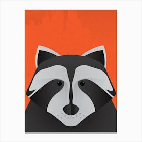 Raccoon Cartoon Canvas Print