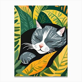 Cat In The Jungle Canvas Print