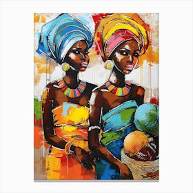 Two African Women 4 Canvas Print