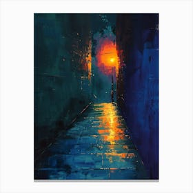 Alleyway At Night Canvas Print