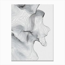 Abstract Drawing Of A Wave Canvas Print