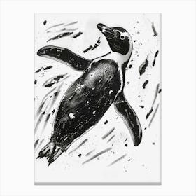 Emperor Penguin Swimming 2 Canvas Print