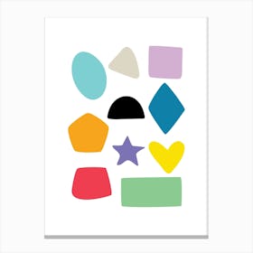 Rainbow Shapes Canvas Print