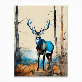 Deer In The Woods Canvas Print