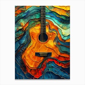 Abstract Guitar Painting music art 1 Canvas Print